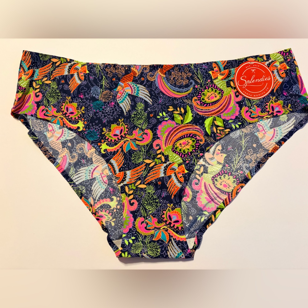 NWT Splendies Navy Bird and Floral Print Panties Size 4X – Bundle 5/$25